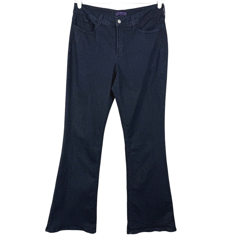 NYDJ Women's Dark Wash Bootcut Jeans Embellished Pockets Size 10